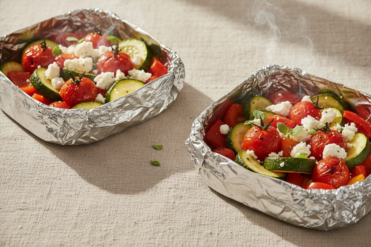 Airfryer Gemüse-Feta-Päckchen
