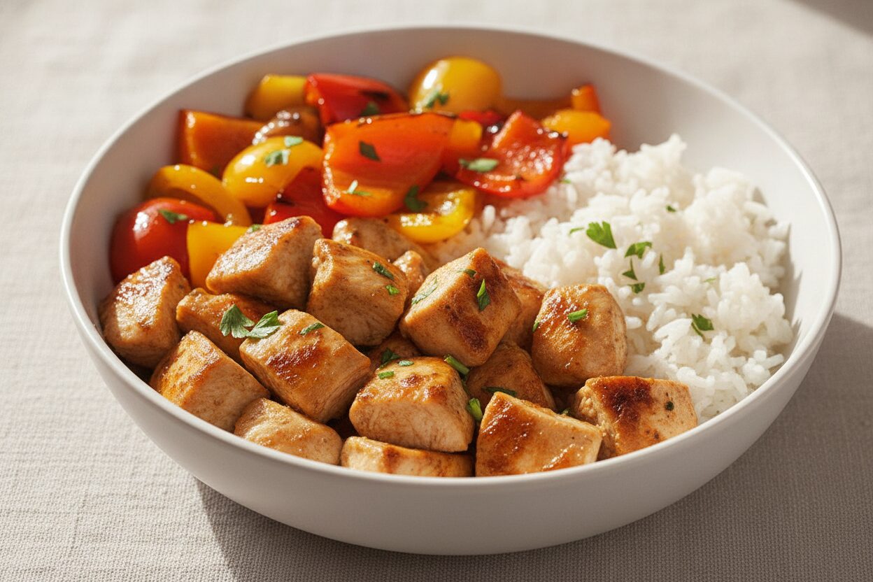 Airfryer Hähnchen-Paprika-Bowl