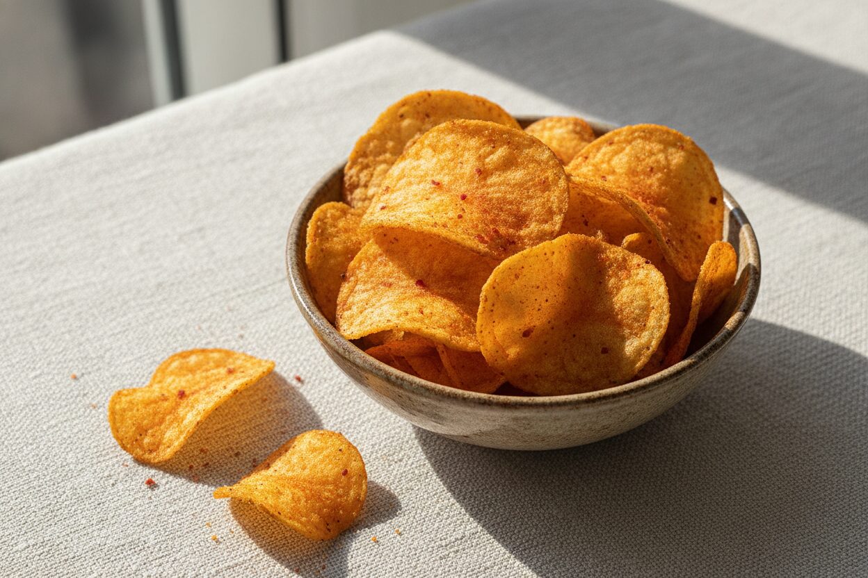 Airfryer Kartoffelchips mit Paprikagewürz