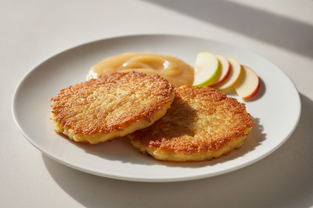 Airfryer Kartoffelpuffer mit Apfelmus