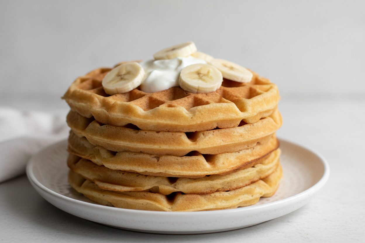 Joghurt-Bananen-Pfannenwaffeln