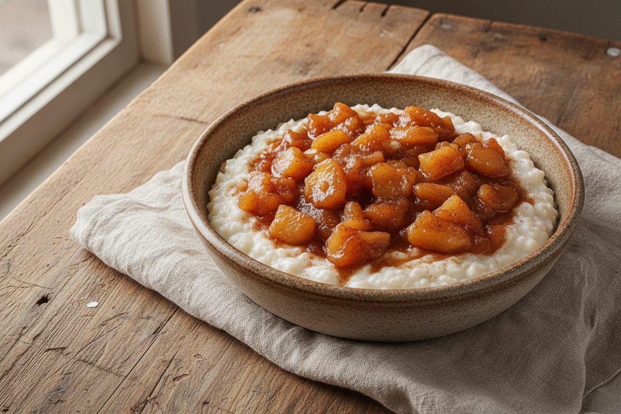 Milchreis mit Apfel-Kompott
